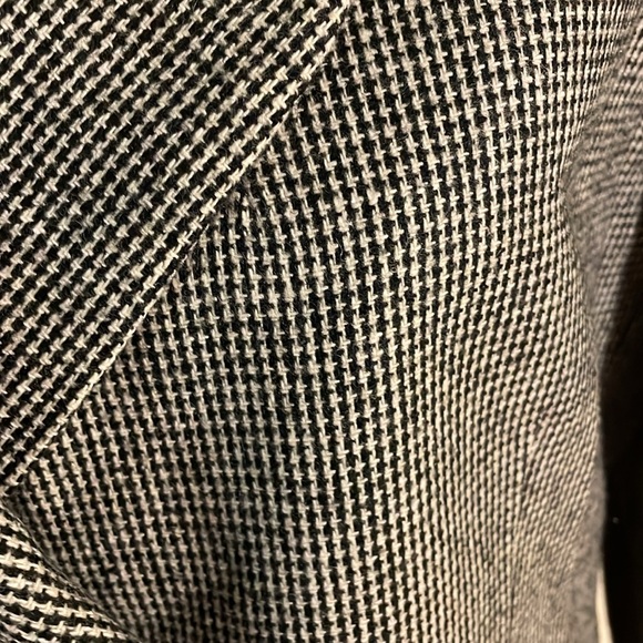 Joan Leslie Vintage Wool Blend Petite Black and White Plaid Blazer - Picture 2 of 7